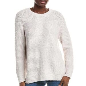 Eileen Fisher | Ribbed Cotton Cashmere Blend Crew Neck Sweater Minimalist
